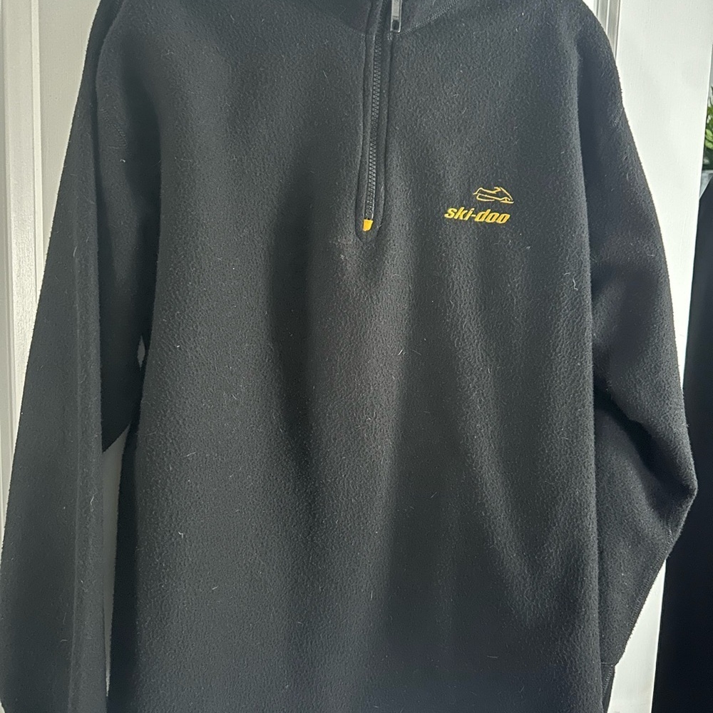 SKIDOO Women’s VINTAGE Black Half-Zip Polar Fleece Pullover Sz M - Picture 4 of 7